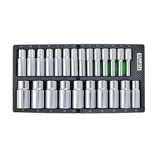 Набор головок длинных 1/2" 8-32мм  24ед. (в ложементе, тип A) TOPTUL GEA0241 Харьков