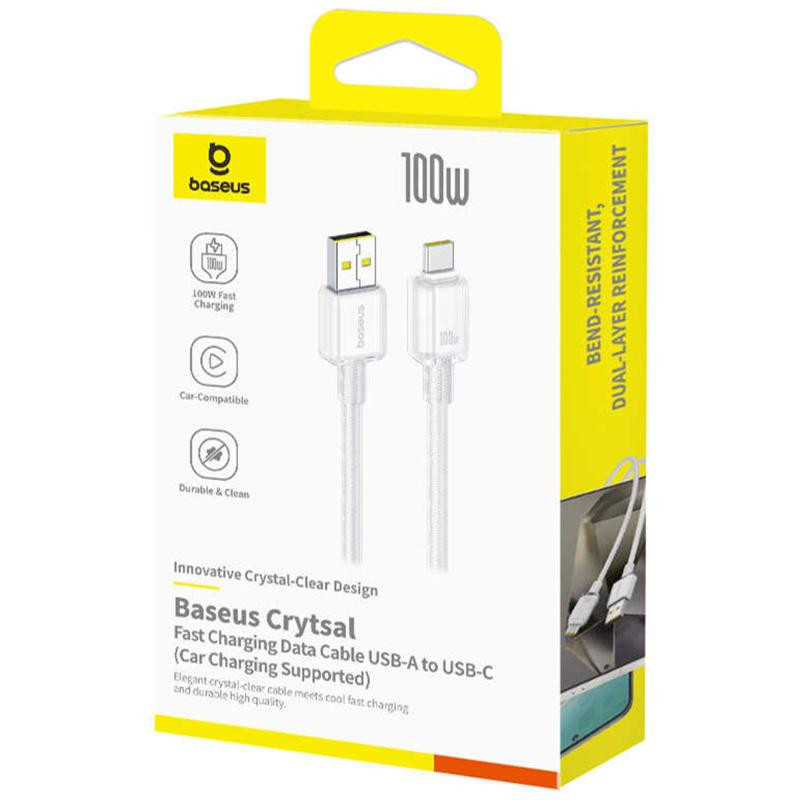 Дата кабель Baseus Crystal USB to Type-C 100W (2m) (E04279) Херсон - изображение 3