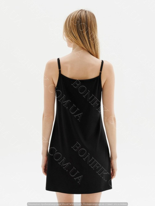 Женская ночная сорочка на тонкой бретели "Black Rose" (60049) (арт. 1577) Кривой Рог - изображение 2