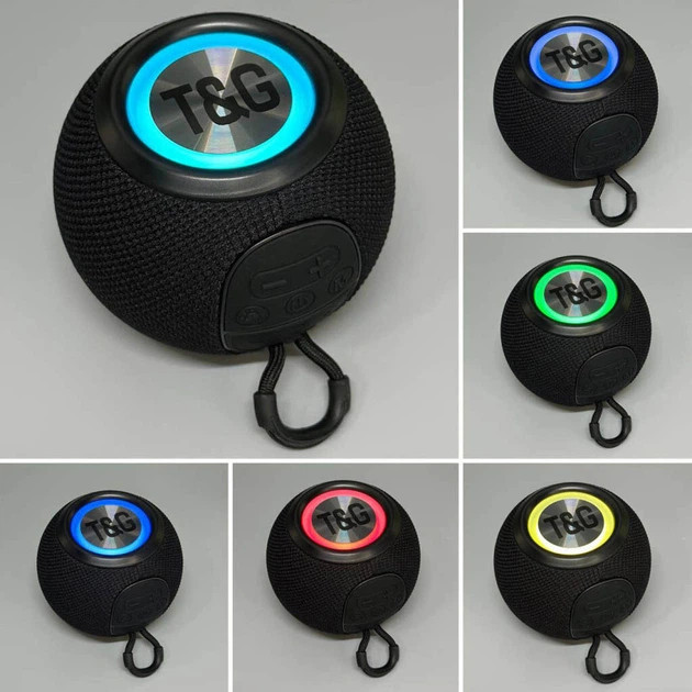 Колонка портативная Bluetooth T&G TG337 black черная Киев - изображение 5