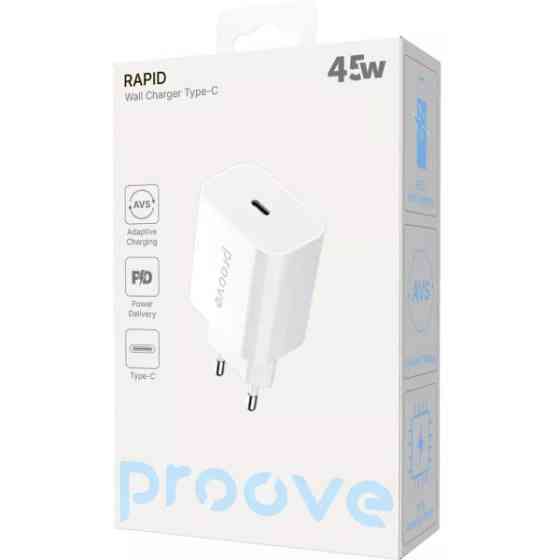 Мережевий зарядний пристій Proove Rapid 45W (Type-C) White (WCRP45010002) Харків