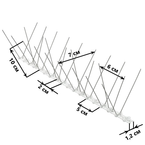 Антиприсадные шипы от птиц 0,5 м Одеса - зображення 11