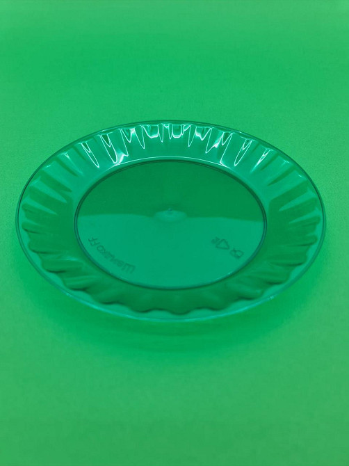 Стекловидная тарелка зеленая 160мм, Юнита, 10 шт\пач Харків - зображення 2