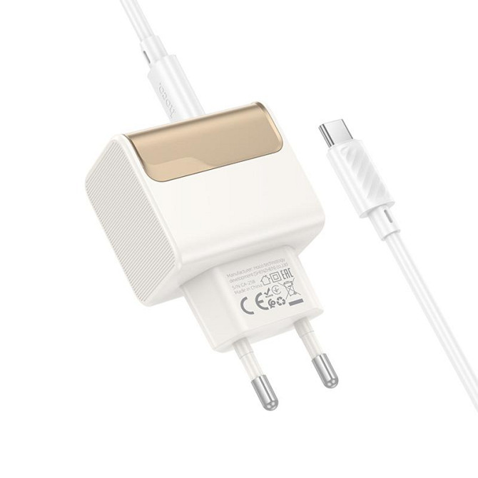 СЗУ Hoco CS73A Star Speed PD30W+QC3.0 (1USB-A/1C) + кабель Type-C to Type-C Херсон - зображення 3