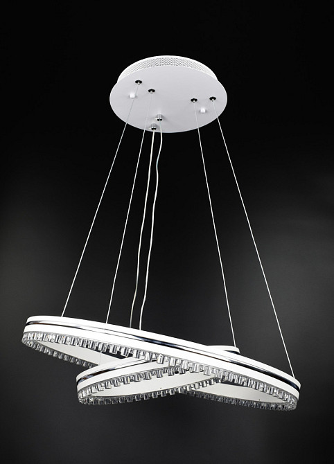 Люстра стельова LED з пультом A55060/2P-wh-ch Білий 40-120х50х50 см. Київ - зображення 1