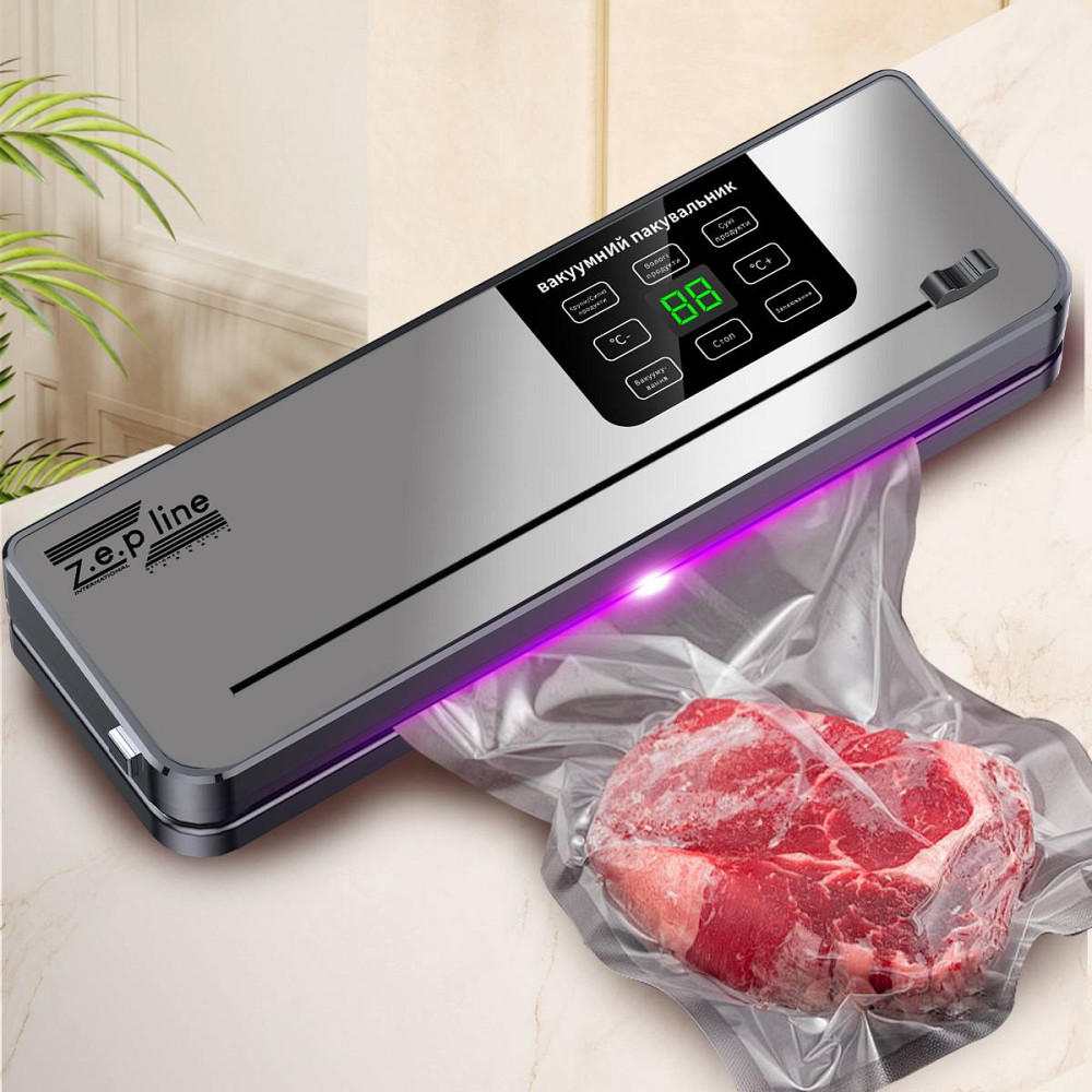 Вакууматор с 20 вакуумными пакетами и рулоном Zepline ZP-00356 200 Вт серебристый Київ - зображення 3