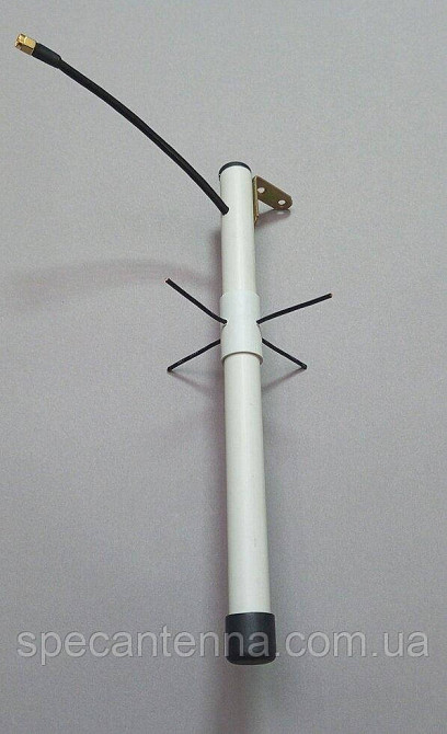 Антенна 1150-1250 МГц 6 дБ 50 Вт круговая DN111206W, SMA-male разъем, светло-серая Дніпро - зображення 3