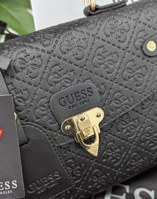 Сумка маленька жіноча Guess міні модна сумочка кросс-боді чорна AN120 Київ - зображення 4