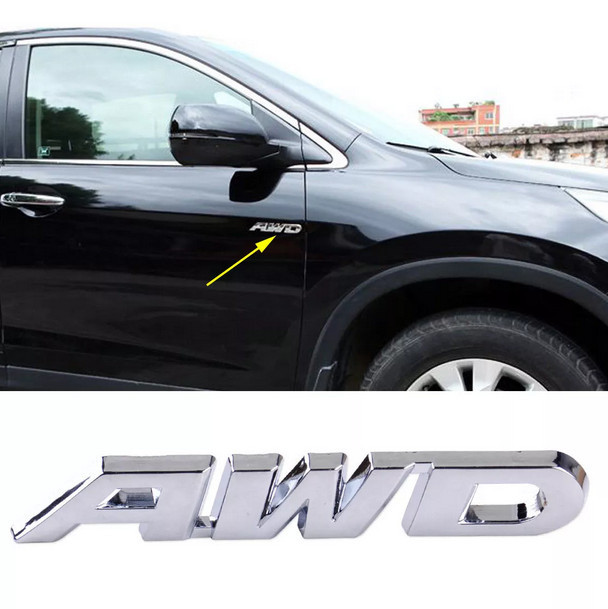 Наклейка на авто AWD Металлическая серебро не ржавеет Киев - изображение 1