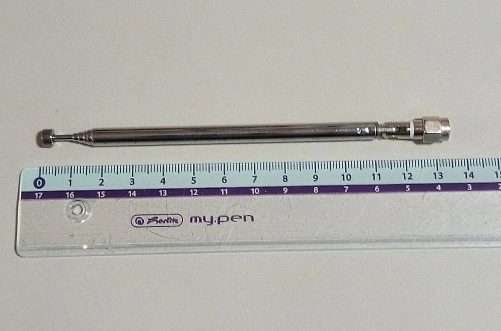 FM-радио антенна 76 - 108 МГц телескопическая, SMA-male (штырь) разъем (10751) Днепр - изображение 3