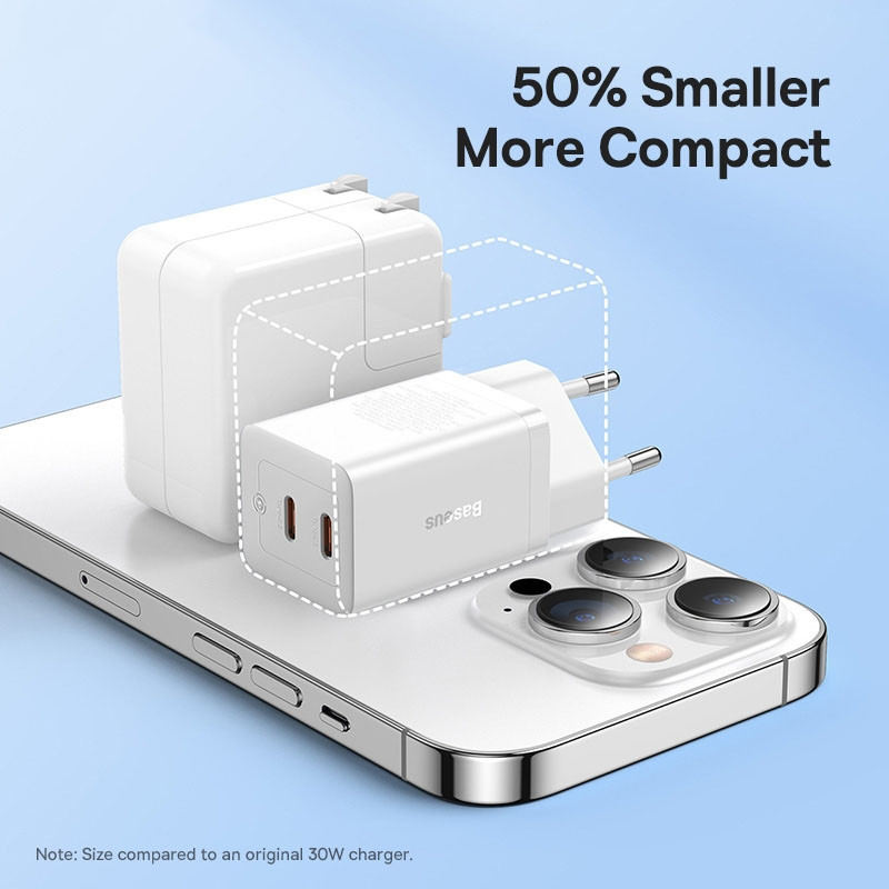 СЗУ Baseus GaN5 Pro OS + Type-C to Type-C 40W (CCGP18010) Херсон - изображение 4