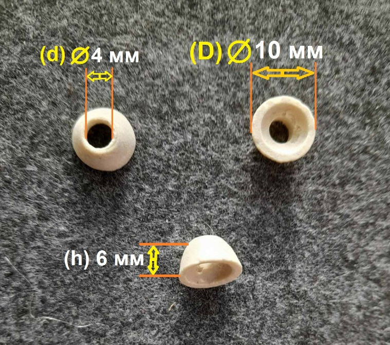 Буса БФЧ-4/6 мм, керамічний ізолятор, чашка, лусочка Косов - изображение 2