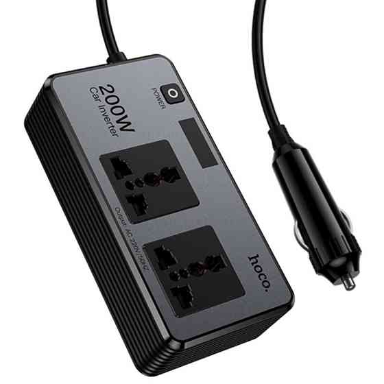 АЗУ инвертор Hoco Z66 New PD66W+QC3.0 (2USB-A/1C/2xSocket) (0.5m) Херсон