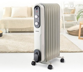 Обогреватель масляный Aurora 052AU 2000 Вт белый Київ - зображення 4