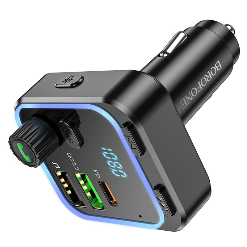 АЗУ FM модулятор Borofone BC53 Highway PD20W+QC3.0 (2USB-A/1C) Херсон - зображення 4