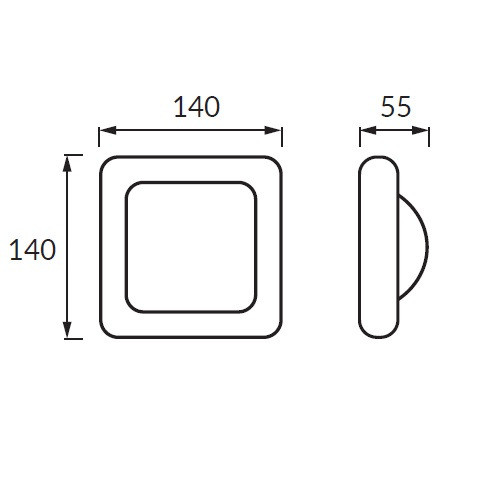 Настінний світлодіодний світильник, Strühm Poland, 4W, 4000K, квадратний, сірий, STR-03688 Киев - изображение 2