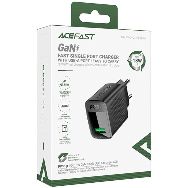 СЗУ Acefast A90 QC3.0 18W (1USB-A) Херсон - изображение 4