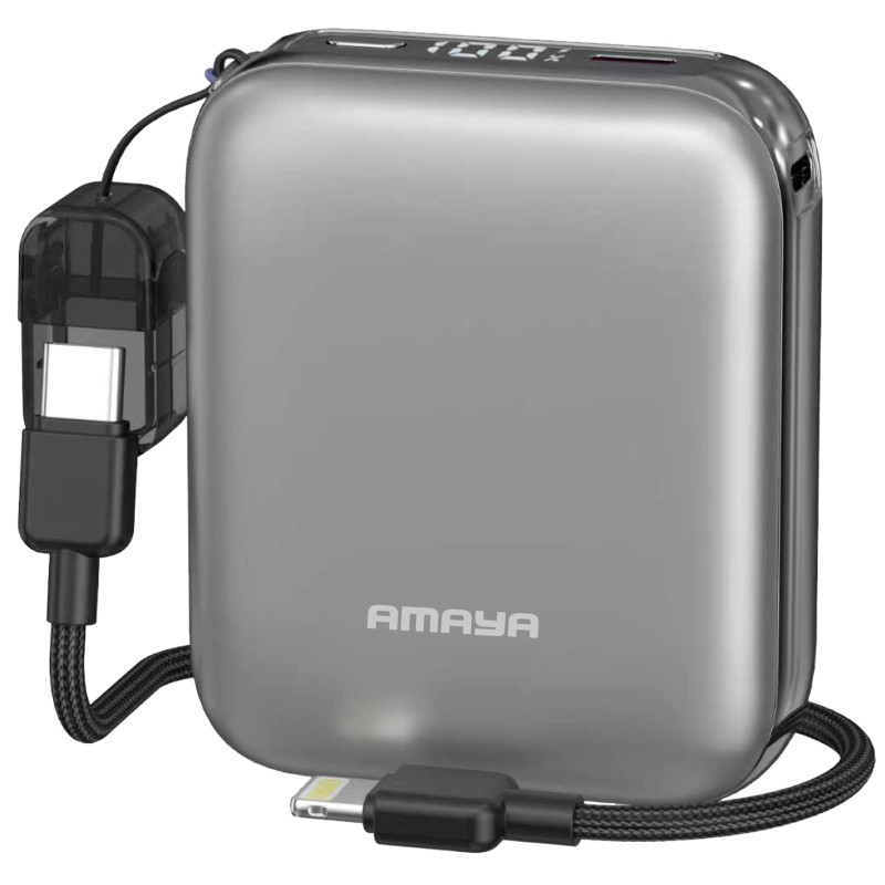 Уценка Портативное ЗУ Power Bank Amaya F001C PD20W with cable 10000 mAh Херсон - зображення 1