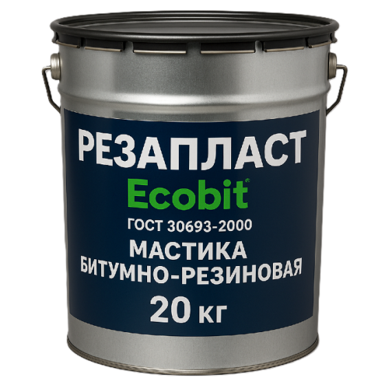 Мастика РЕЗАПЛАСТ Ecobit покрівельна для швів гумово-битумна ТУ 21-27-105-83 20 кг Днепр