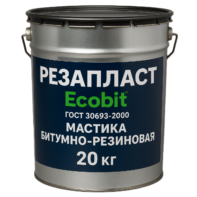 Мастика РЕЗАПЛАСТ Ecobit покрівельна для швів гумово-битумна ТУ 21-27-105-83 20 кг Днепр - изображение 1
