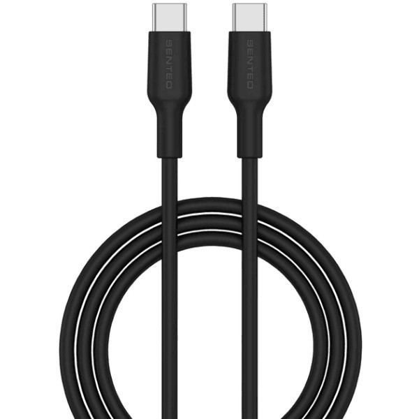 Кабель Senteo SL-06 TPE Type-C to Type-C 60W 1m Black Харків - зображення 2
