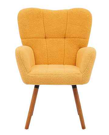 Крісло Флор тканина жовта букле тедді Дніпро
