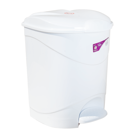 Ведро для мусора с педалью Irak Plastik Bella №2 19л белое Київ