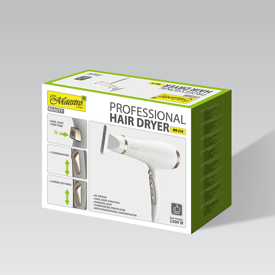 Фен Maestro MR-214 2300 Вт белый Киев - изображение 4