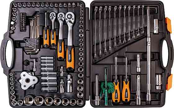 Набор инструментов MASTERTOOL PROFI ¼"&⅜"&½"&TORX 121 шт 4-13 мм 9-19 мм 20-32 мм Е8-Е20 CrV50BV30 п Харків