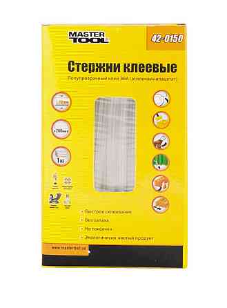 Стержни клеевые MASTERTOOL 7.2х200 мм 1 кг коробка прозрачные 42-0150 Харьков
