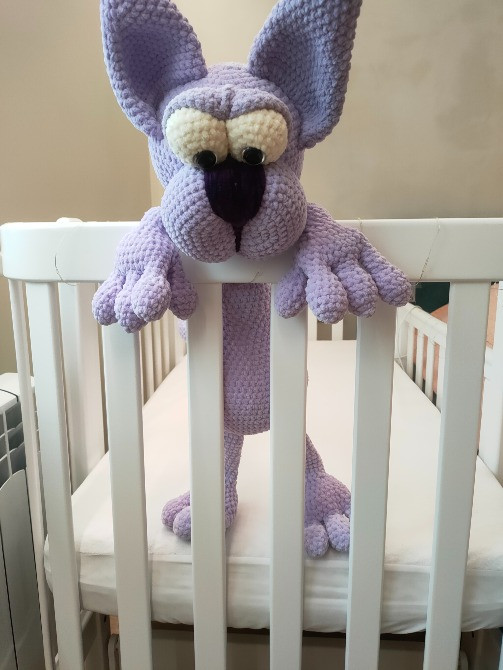 Кіт котик іграшка м'яка в'язана велика 67 см ручна робота Нововолынск - изображение 5