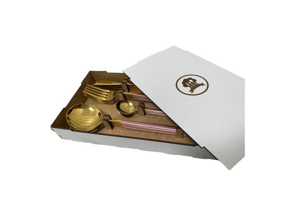 Набор столовых приборов Kitchen розовый на 2 персоны Київ - зображення 11