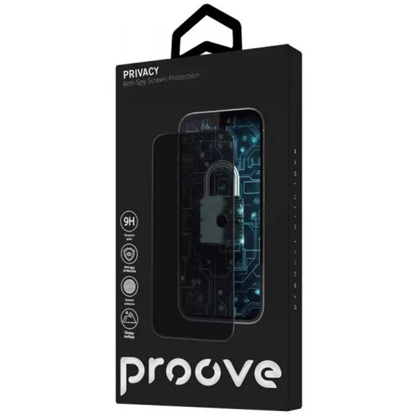 Захисне скло Proove Privacy для iPhone 14 Pro Max Black (PGPPRI14PM01) (Код товару:38365) Харків - зображення 2