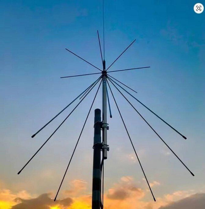 Антенна 25–1300MHz 3.5dBi до 100W, супердискоконусная широкополосная D130 VHF UHF, SO239 / PL259 Днепр - изображение 1