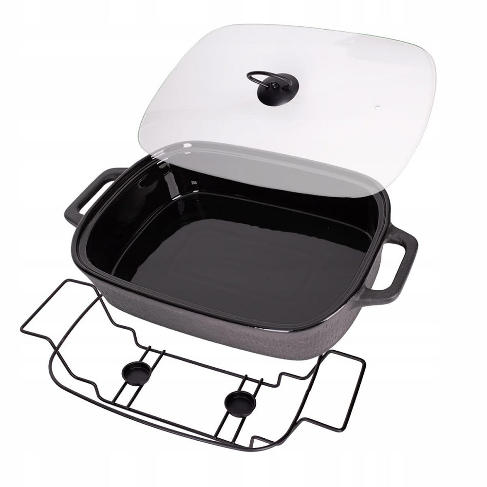 Мармит Kamille керамический прямоугольный 3,5л черный KM 6429 Одесса - изображение 8