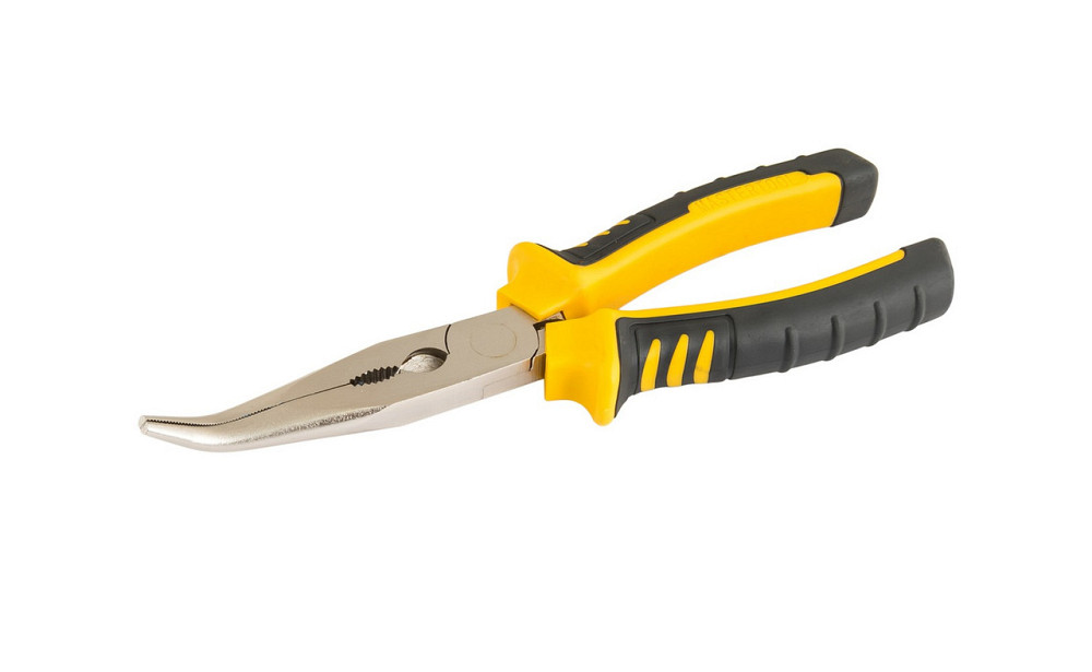 Щипцы изогнутые MASTERTOOL 200 мм С55/HRC 45~50 23-3200 Харків - зображення 1