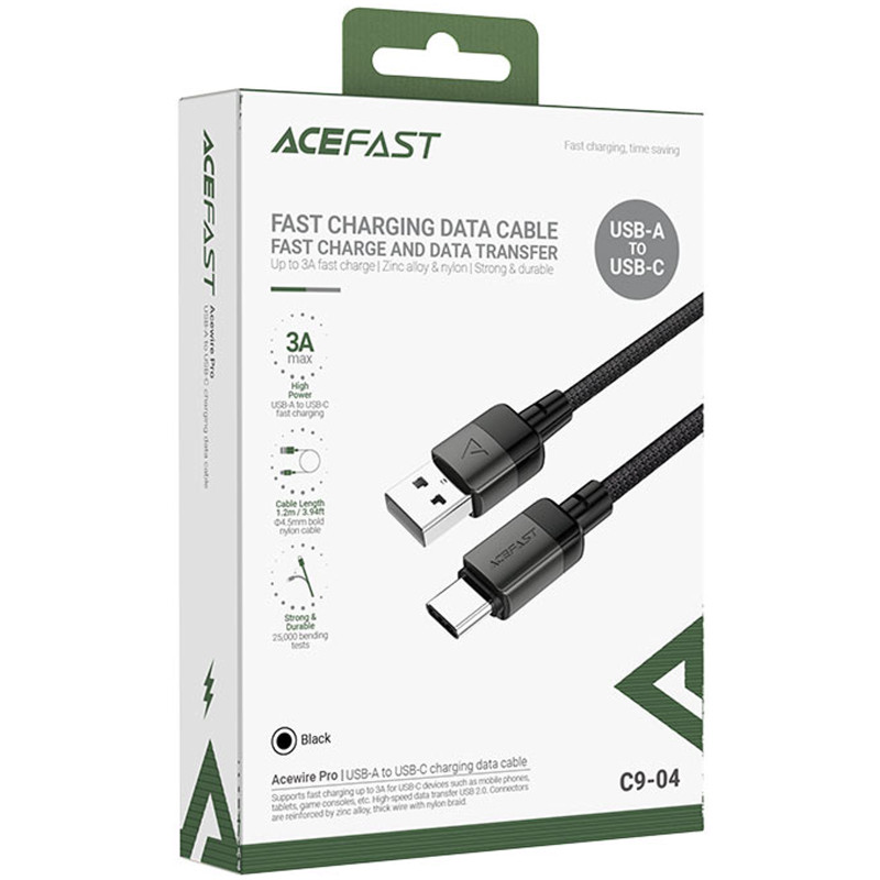 Дата кабель Acefast C9-04 USB to Type-C 3A (1.2m) Херсон - зображення 2