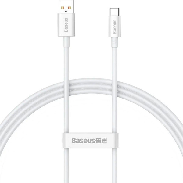 Кабель Baseus Superior Series Fast Charging Data USB to Type-C 100W 1m White (P10320102214-01) (Код  Харків - зображення 1