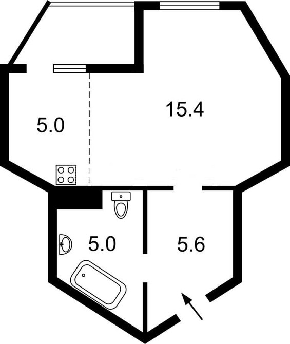 продажа 1-к квартира Киев, Голосеевский, 65000 $ Київ - зображення 9