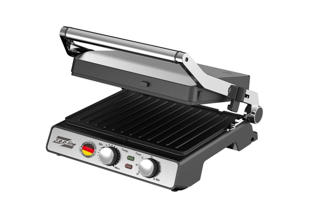 Гриль многофункциональный 2в1 Zepline ZP-809 3500 Вт серебристый Київ - зображення 4