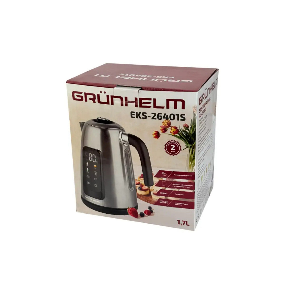 Электрочайник Grunhelm EKS-26401S 1.7 л серебристый Київ - зображення 8