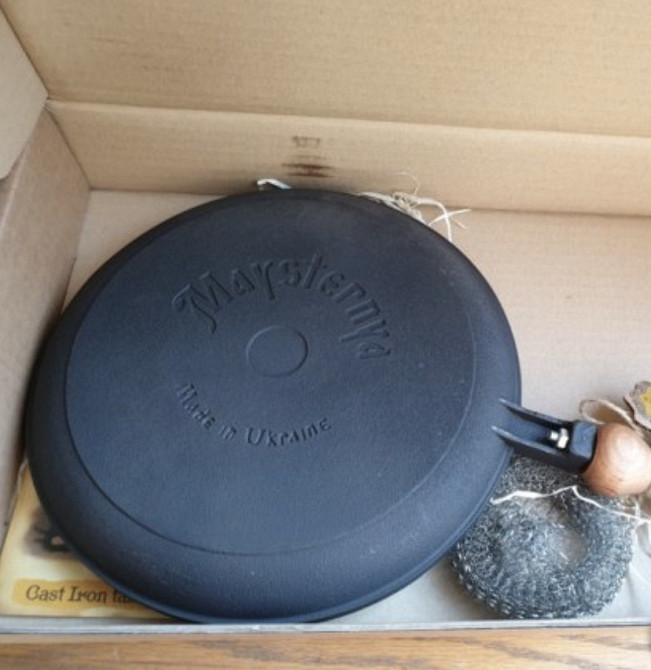Сковорода чугунная блинная Maysternya 24*2,5см Т301 Одеса - зображення 8