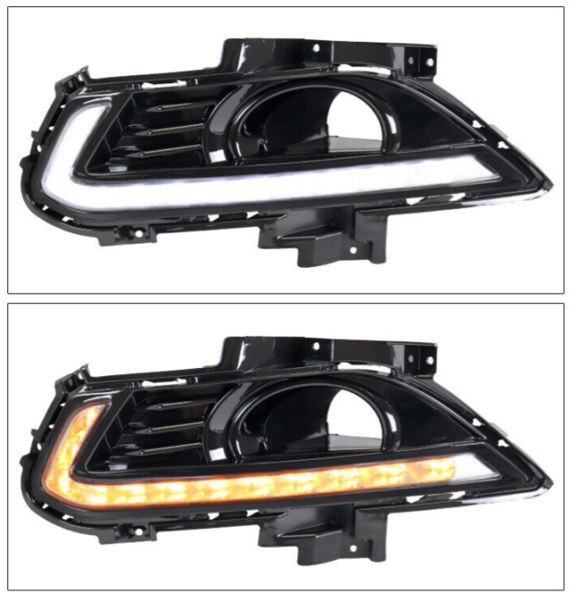 Комплект накладок ПТФ DRL для Ford Fusion 2013-16 Led ДХО з проводкою для під'єднання Одесса - изображение 7