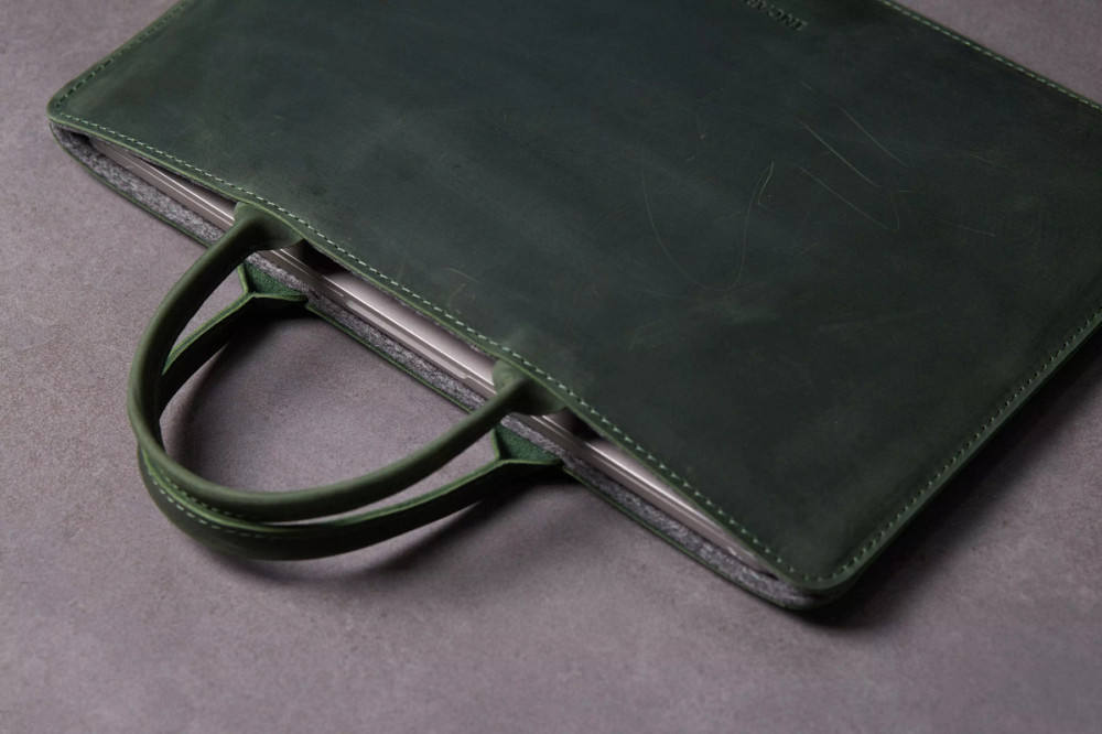 Чехол для ноутбука винтажный Incarne Stem MacBook Air 13" 2018-2025 stem-green-vintage-air-13 зелены Киев - изображение 2