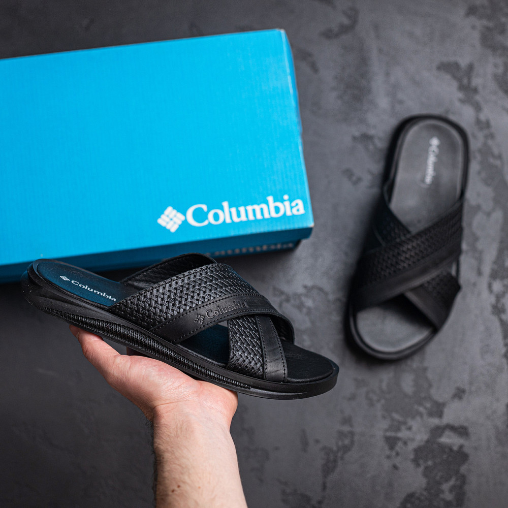 Мужские кожаные  летние шлепанцы-сланцы Columbia Киев - изображение 8