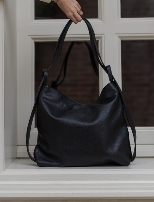 Велика сумка шкіряна жіноча , мішок трансформер натуральна шкіра біла Італія TS308 Киев - изображение 2