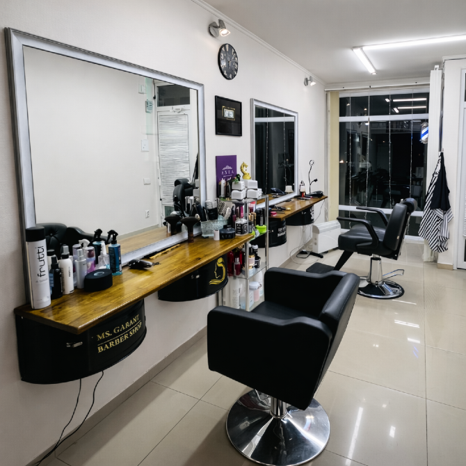 Робочий стіл перукаря / барбера у стилі лофт. Меблі з металевих бочок для барбершопу, салону краси Київ - зображення 4