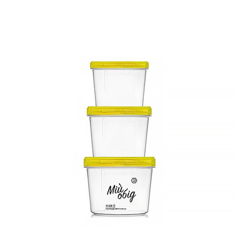 Набір контейнерів харчових Stenson NP-70-ж 3 предмета жовтий Київ - зображення 1