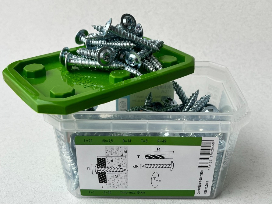 ESSVE 105281 шуруп по бетону 7.5(6)х42 WAF TX30 цинк, (100 шт. ) Хмельницький - зображення 8