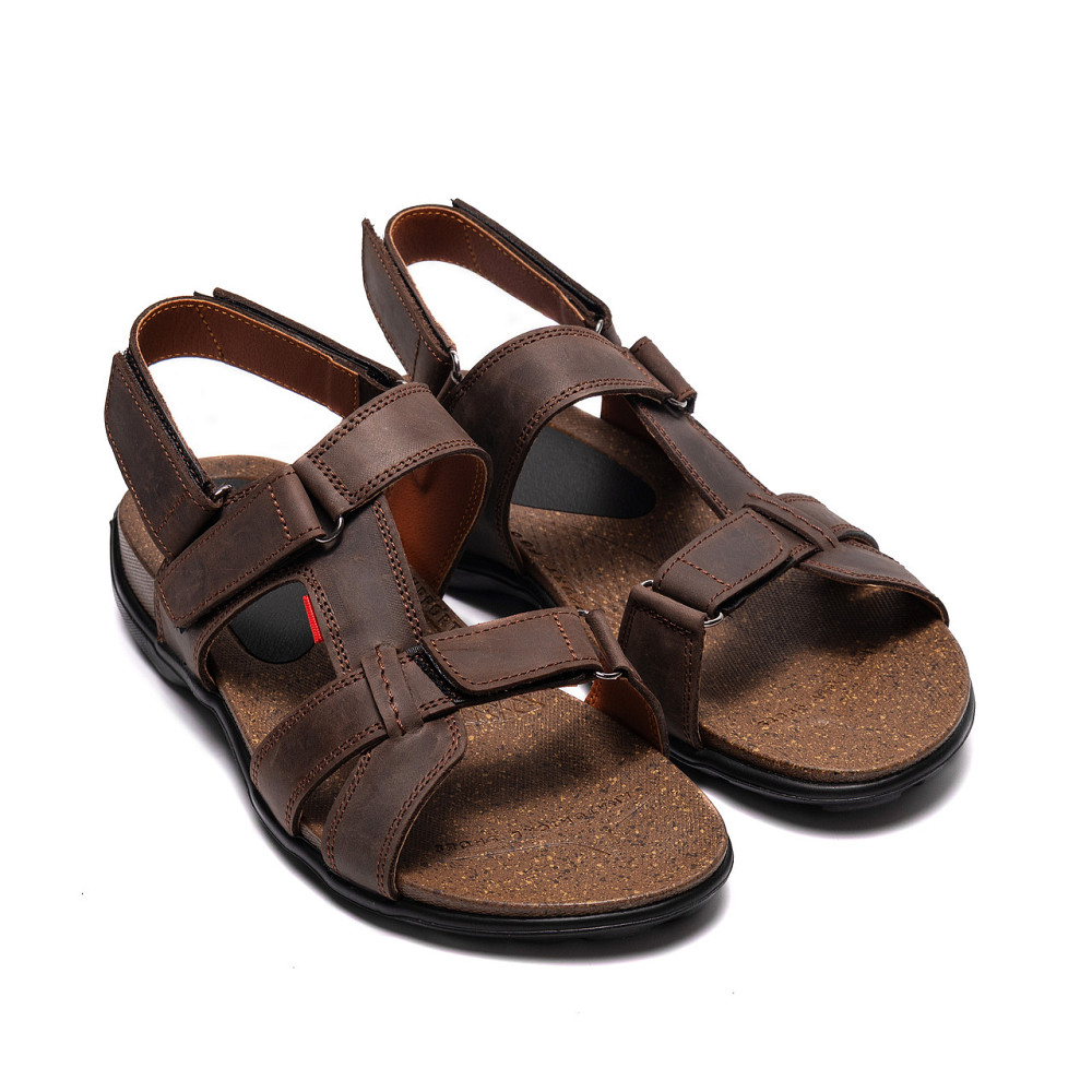 Мужские кожаные сандалии Antec Brown Киев - изображение 3